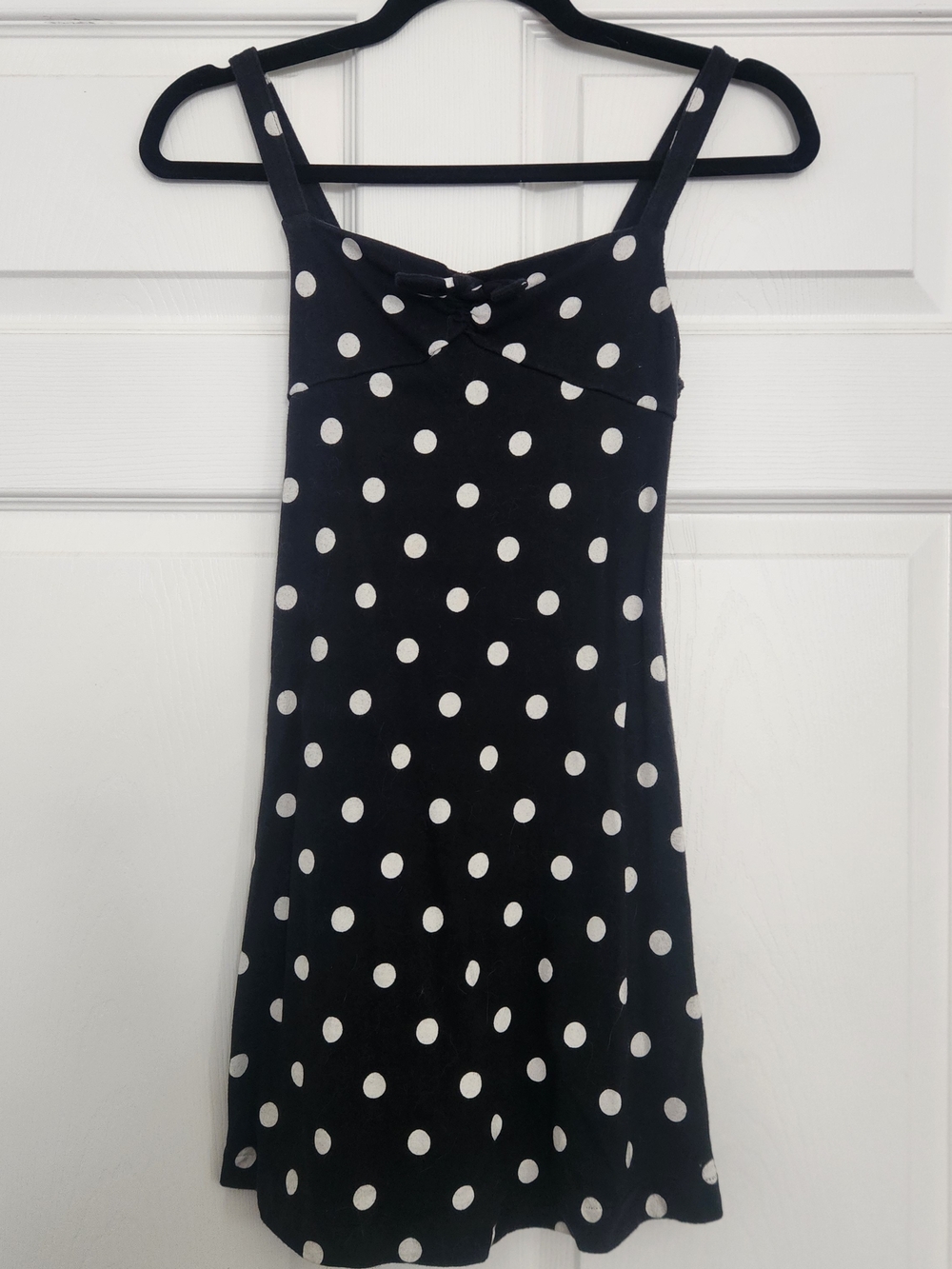greendog Black Polka Dot Mini Dress
